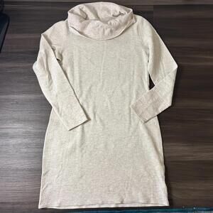 Columbia Winter Dream Reversible Dress Women's Size Medium Beige/Ivory Cowl Neck